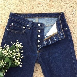 Ralph Lauren Polo button up fly blue jeans